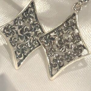 FLORAL Design Earrings Sterling Silver 925 NWTS